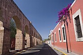 The Aqueduct built between 1785 and 1788, running parallell to Avenue Acueducto, Morelia, Michoacan, Mexico, North America