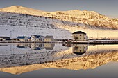 Seydisfjordur, town founded in 1895 by a Norwegian fishing company, now main ferry port to and from Europe in the East Fjords, Iceland, Polar Regions