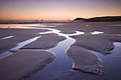 Low tide on Constantine Beach,  Cornwall,  England,  United Kingdom,  Europe