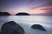 Teluk Nipah Beach at sunset,  Pulau Pangkor,  Malaysia,  Southeast Asia,  Asia