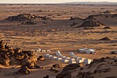 A tented camp in the Akakus,  Fezzan desert,  Libya,  North Africa,  Africa