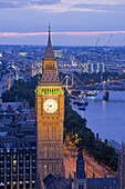 Big Ben at night, Westminster, London, England, United Kingdom, Europe