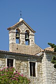 A bell tower at the Franciscan monastery of St. Eupehmia on the island of Rab, Kvarner region, Croatia, Europe
