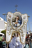 Easter Sunday procession at the end of Semana Santa (Holy Week), Ayamonte, Andalucia, Spain, Europe