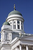 Close up of the Lutheran Cathedral in Senate Square, Helsinki, Finland, Scandinavia, Europe