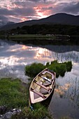 Boat, Upper Lake, Killarney National Park, County Kerry, Munster, Republic of Ireland, Europe