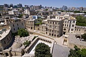 View from the Maiden Tower over the Old City of Baku, UNESCO World Heritage Site, Azerbaijan, Central Asia, Asia