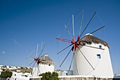 Windmill, Mykonos Town, Chora, Mykonos, Cyclades, Greek Islands, Greece, Europe