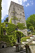 The 11th Century Tower in Villa Rufolo Gardens, Ravello, Amalfi Coast, UNESCO World Heritage Site, Campania, Italy, Europe