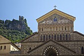 Facade of Cathedral of St. Andrew (Duomo di San Andreas), Amalfi, UNESCO World Heritage Site, Campania, Italy, Europe