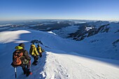 Summit ridge of Mont Blanc, 4810m, Chamonix, French Alps, France, Europe