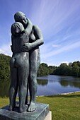 Mother and,daughter, by Gustav Vigeland, sculptures in bronze in Vigeland Sculpture Park, Frognerparken, Oslo, Norway, Scandinavia, Europe