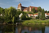 Romanesque St. Mary Cathedral dominates town of Havelberg on the Havel River, Saxony-Anhalt, Germany, Europe
