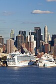 View of Midtown Manhattan across the Hudson River, Manhattan, New York City, New York, United States of America, North America