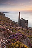 Towanroath Engine House (Wheale Coates), UNESCO World Heritage Site, on the clifftops near St. Agnes, Cornwall, England, United Kingdom, Europe