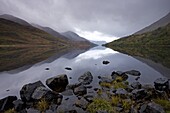Loch Leven on a stormy day, Highlands, Scotland, United Kingdom, Europe