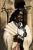 Statue of Kateri Tekakwitha, the Cathedral Basilica of St. Francis of Assisi, Santa Fe, New Mexico, United States of America, North America