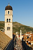 Franciscan monastery bell tower, Dubrovnik, UNESCO World Heritage Site, Dubrovnik-Neretva county, Croatia, Europe