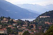 Town of Bellagio and mountains, Lake Como, Lombardy, Italian Lakes, Italy, Europe
