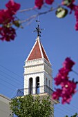 Village church belltower near Vanato, Zakynthos, Ionian Islands, Greek Islands, Greece, Europe