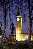 Big Ben at dusk, Westminster, London, England, United Kingdom, Europe