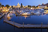 Inner Harbour with Parliament Building, Victoria, Vancouver Island, British Columbia, Canada, North America