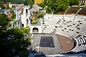 Bulgaria, Plovdiv, Roman Marble Amphitheatre built in the 2nd Century.