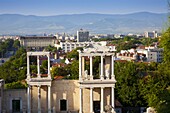 Bulgaria, Plovdiv, Roman Marble Amphitheatre built in the 2nd Century.