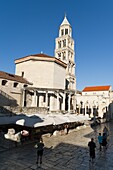 St. Dominus belltower, the Peristyle, Diocletian's Palace, UNESCO World Heritage Site, Split, region of Dalmatia, Croatia, Europe