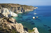 Firopotamos, port and village, Milos Island, Cyclades Islands, Greek Islands, Aegean Sea, Greece, Europe