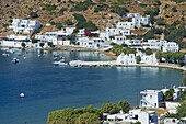 Monastery of Taxiarques, Vathi, beach, village, port, Sifnos Island, Cyclades Islands, Greek Islands, Aegean Sea, Greece, Europe