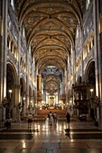 Interior of the Duomo (Cathedral), Parma, Emilia Romagna, Italy, Europe