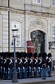Guards at the Amalienborg Castle, Copenhagen, Denmark, Scandinavia, Europe