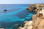 Cliff, Favignana, Sicily, Italy, Mediterranean, Europe