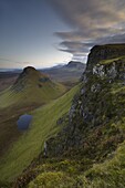 A view southwards along the Trotternish Peninsula from the mountain Bioda Buidhe, Isle of Skye, Inner Hebrides, Scotland, United Kingdom, Europe