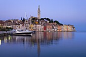 Old Town and St. Euphemia's Church at dawn, Rovinj, Istria, Croatia, Adriatic, Europe