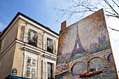 Painting for sale in the Place du Tertre, Montmartre, Paris, France, Europe