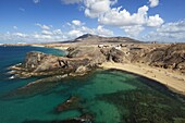 Playa del Papagayo, near Playa Blanca, Lanzarote, Canary Islands, Spain