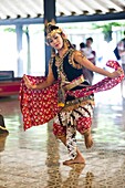 Woman performing a traditional Javanese palace dance at The Sultan's Palace (Kraton), Yogyakarta, Java, Indonesia, Southeast Asia, Asia