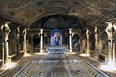 Entrance chamber of the catacombs of San Gaudioso (St. Gaudiosus), Naples, Campania, Italy, Europe