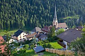 Church in St. Cristina, Gardena Valley, Bolzano Province, Trentino-Alto Adige/South Tyrol, Italian Dolomites, Italy, Europe