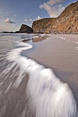 The Strangles beach on the north Cornwall coastline at sunset, Cornwall, England, United Kingdom, Europe