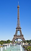 Eiffel Tower and the Trocadero Fountains, Paris, France, Europe