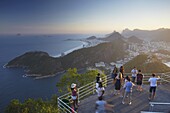 Tourists at Sugar Loaf Mountain (Pao de Acucar), Rio de Janeiro, Brazil, South America