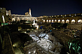 Lichtshow in der Davidszitadelle, Jerusalem, Israel