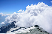 Blick auf Adlersruhe vom Großglocknerabstieg, Großglockner, Hohe Tauern, Osttirol, Österreich