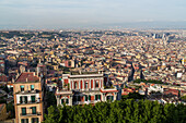 Ausblick vom Castel Sant'Elmo, Stadtansicht, Weitblick, Übersicht, Häusermeer, Villa, Dachterrasse, Neapel, Napoli, Italien