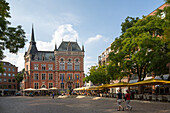 Altes Rathaus, cafés, Platz, Oldenburg, Niedersachsen, Norddeutschland, Deutschland