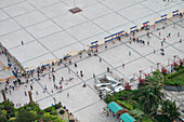 people near the border from mainland China to Macao, Zhuhai, Guangdong province, China