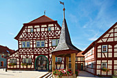 Market place at Stadtlauringen, Unterfranken, Bavaria, Germany, Europe